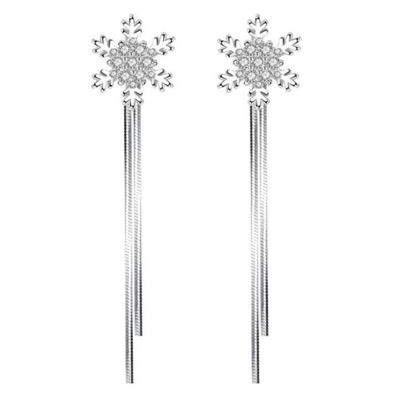 925 sterling silver Hollow Flowers Exaggerated Pop Earrings for women, J159 - Picture 5 of 6